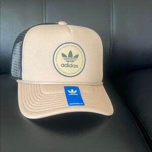 Adidas Tan and Black Trucker Hat